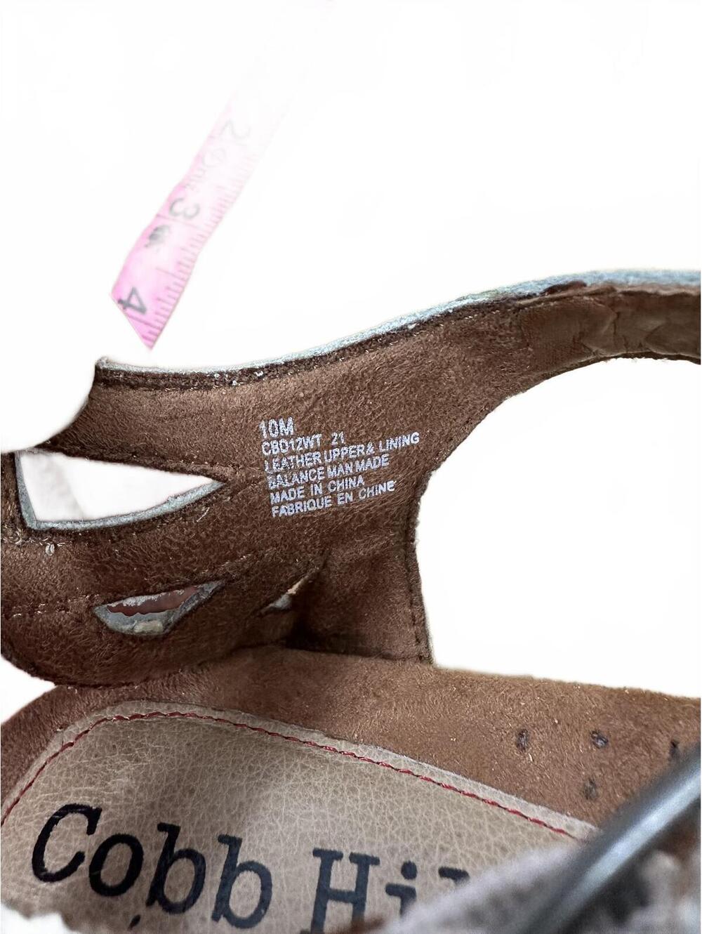 Cobb Hill White Leather Strappy Block Heel Sandals - Picture 8 of 8